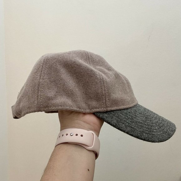 J. Crew Two Tone Wool Adjustable Strap Baseball Cap One Size Hat